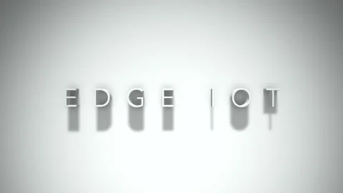 Edge iot 3D title animation with shadows on a white background Stock Footage 296922406