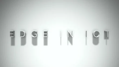 Edge in iot 3D title animation with shadows on a white background Stock Footage 297215850