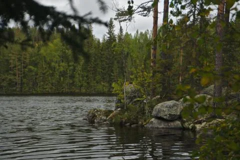 The edge of a lake Stock Photos