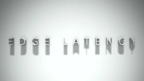 Edge latency 3D title animation white text on a white background Stock Footage 299374371