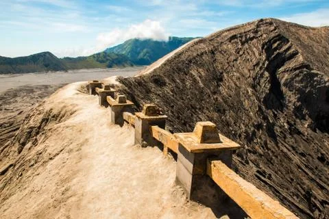 Edge of the Mount Bromo, East Java, Indonesia Stock Photos