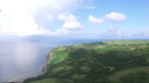 EDGE OF A MOUNTAIN ISLAND Stock Footage 130865815