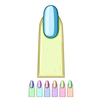 Edge nail shape cartoon vector graphic Stock Illustration