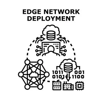 Edge network deployment for modern distributed computing Stock Illustration