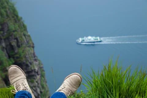 On the edge Stock Photos