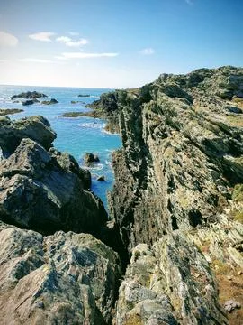 On the edge 库存照片