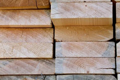 Edge of Planks Stack Stock Photos