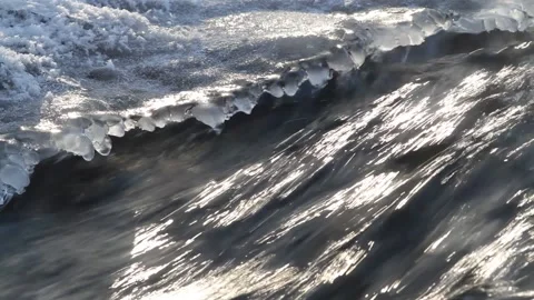 Edge of river ice Stock Footage 149558861
