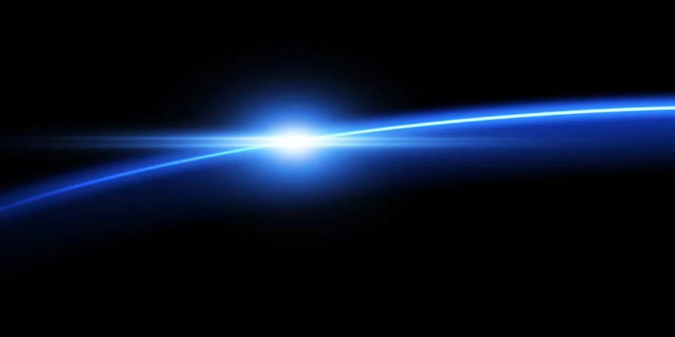 The edge of a solar eclipse on a black background, blue. Blue eclipse for 스톡 일러스트