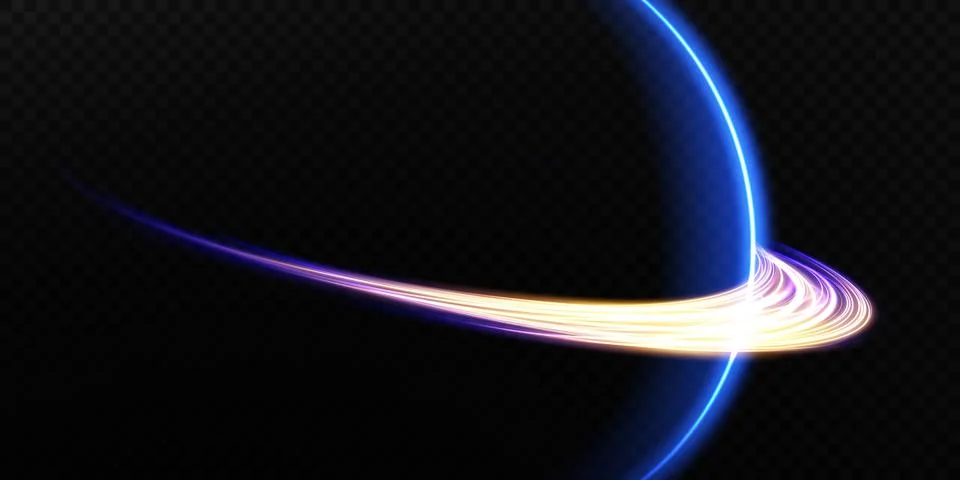 The edge of a solar eclipse on a black background, blue. Blue eclipse for Illustrazione stock