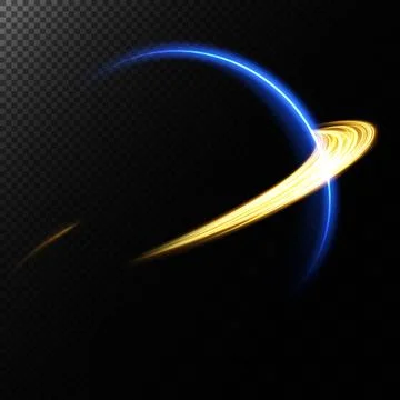 The edge of a solar eclipse on a black background, blue. Blue eclipse for Illustrazione stock