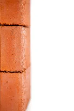 Edge of stack of bricks Stock Photos