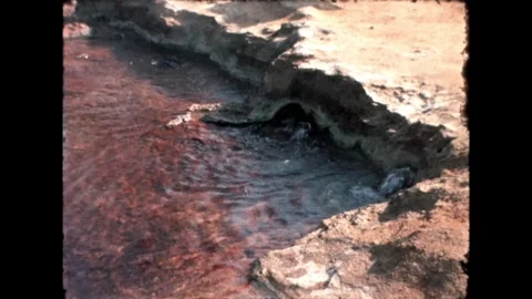 Edge of Thermal Pool Stock Footage 277585088