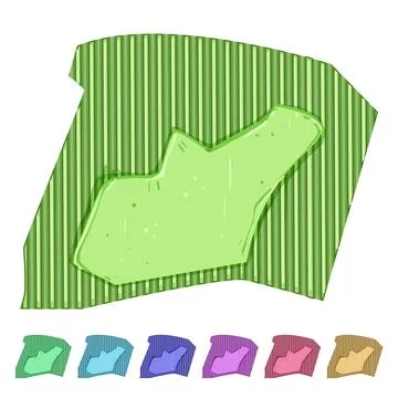 Edge torn cardboard cartoon vector graphic Stock Illustration