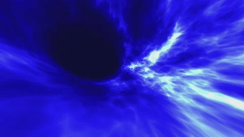 Edge Of The Void Vortex Animation Loop Blue Stock Footage 130250269