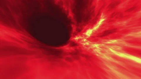 Edge Of The Void Vortex Animation Loop Red Stock Footage 131970462