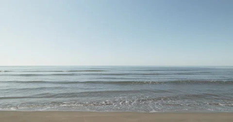 On the edge of the water Beautiful surf Stock Footage 154001393