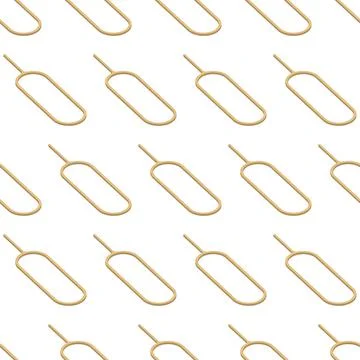 Edgector seamless pattern. A clip for pulling out SIM cards from the smartpho Stock Illustration