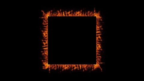Edges of fire, square screen Stock Footage 91040371