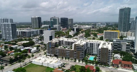 Edgewater and Midtown Miami Stock Footage 155443459