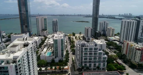 Edgewater on Biscayne Bay Stock Footage 197049358