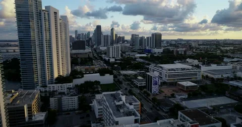 From Edgewater to downtown Miami Stock Footage 149223424