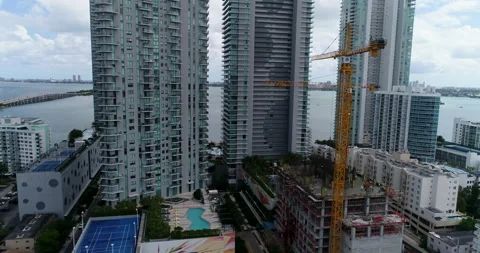 Edgewater rising in Miami Stock Footage 172506890