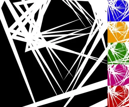 Edgy, angular background set in 6 colors. Stock Illustration