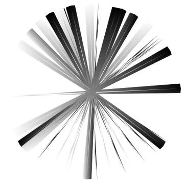 Edgy, angular geometric element. Abstract circular shape on white. イラスト素材