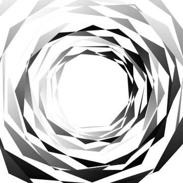 Edgy, angular monochrome geometric element. Abstract graphics. Stock Illustration