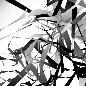 Edgy, angular overlapping shapes. Abstract geometric image. Vector. Ilustração Stock