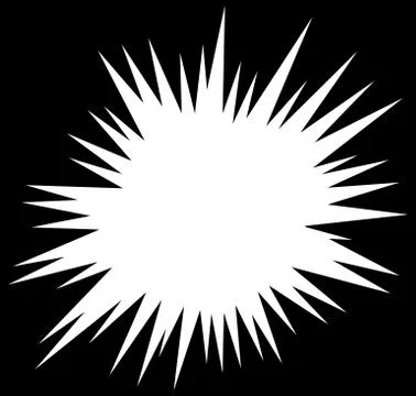 Edgy blank explosion shape isolated. Abstract vector element. 스톡 일러스트