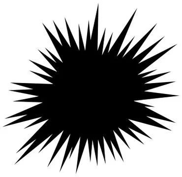 Edgy blank explosion shape isolated. Abstract vector element. Stock Illustration