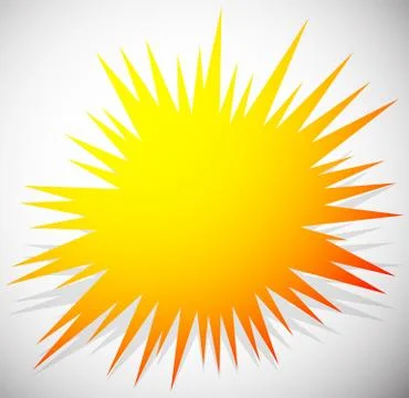 Edgy blank explosion shape isolated. Abstract vector element. Illustrazione stock