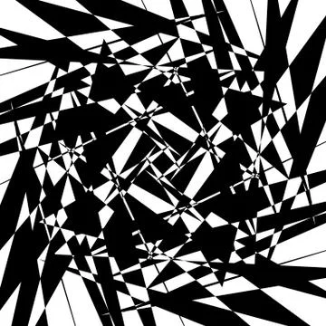 Edgy geometric element, random shape. Abstract monochrome illustration. 스톡 일러스트