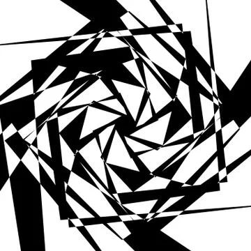 Edgy geometric element, random shape. Abstract monochrome illustration. Stockillustratie