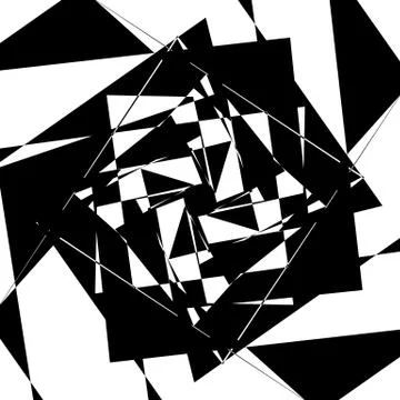 Edgy geometric element, random shape. Abstract monochrome illustration. Stockillustratie