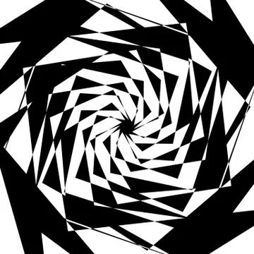 Edgy geometric element, random shape. Abstract monochrome illustration. 库存插图