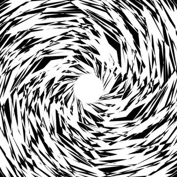 Edgy geometric element, random shape. Abstract monochrome illustration. Stockillustratie