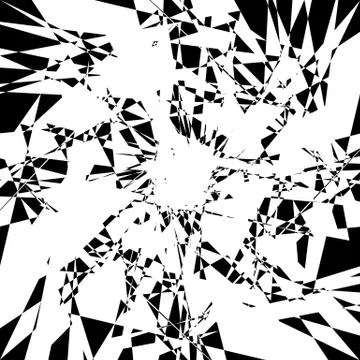 Edgy geometric element, random shape. Abstract monochrome illustration. Illustrazione stock