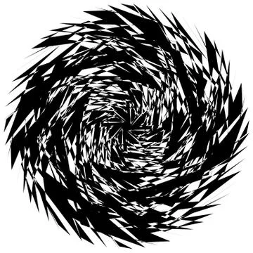 Edgy geometric element, random shape. Abstract monochrome illustration. Illustrazione stock