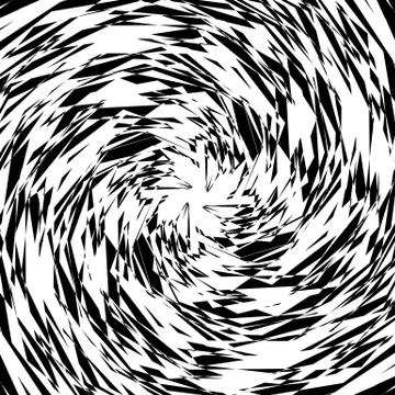 Edgy geometric element, random shape. Abstract monochrome illustration. 库存插图