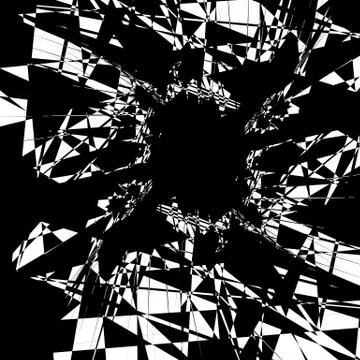 Edgy, random artistic composition of geometric shapes Illustrazione stock