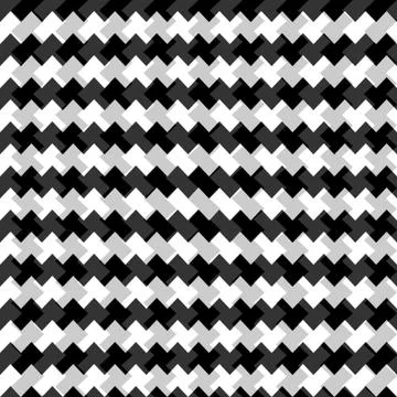 Edgy seamlessly repeatable zig-zag pattern. Abstract monochrome background Stockillustratie
