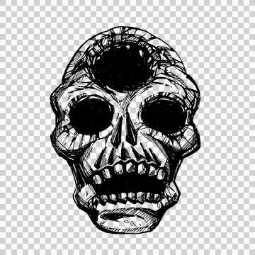 Edgy skull design. Stock Illustration