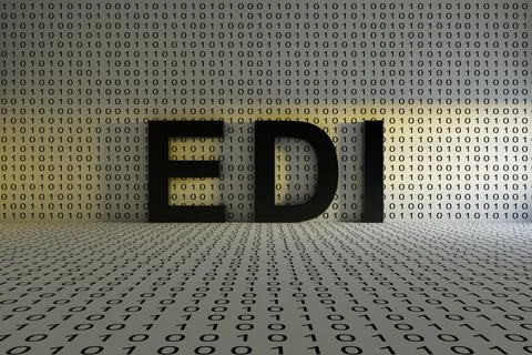 EDI concept text sunlight 3D illustration Stock Illustration