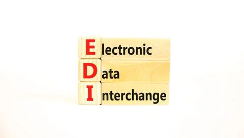 EDI electronic data interchange symbol. Concept words EDI electronic data int Stock-Fotos