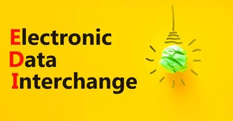 EDI electronic data interchange symbol. Concept words EDI electronic data int Stock-Fotos