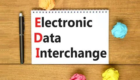 EDI electronic data interchange symbol. Concept words EDI electronic data i.. Stock-Fotos
