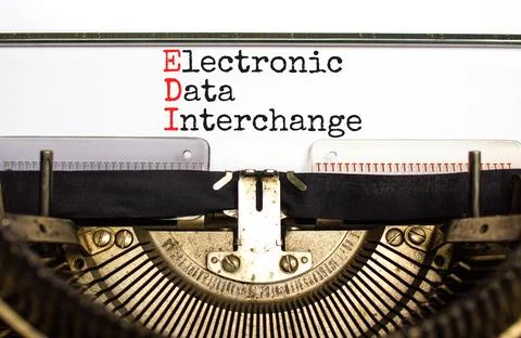 EDI electronic data interchange symbol. Concept words EDI electronic data i.. Foto stock